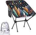 Honeybaby Folding Camping Chair Colorful Trees Camping Chairs Lightweight Portable Chair Outdoor Foldable Chairs for Camping Travel Picnic Beach Hiking