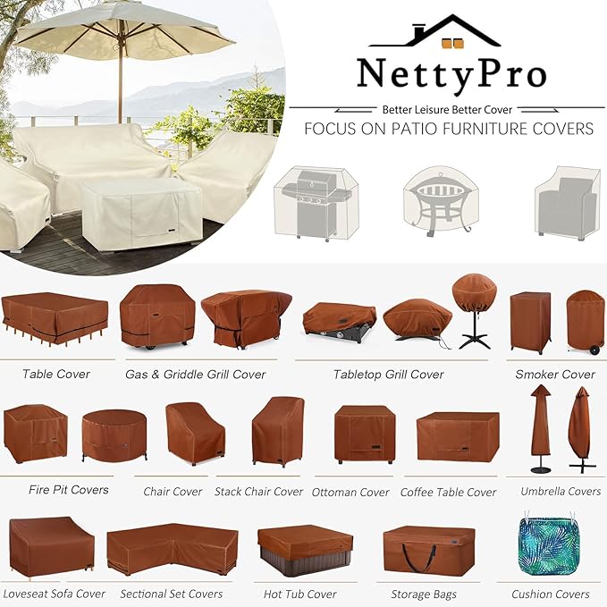 NettyPro Griddle Cover for Blackstone 36 inch Griddle Waterproof Heavy Duty 4 Burner Flat Top Gas Grill Cover for Blackstone 36 Griddle Cooking Station and Camp Chef FTG600 Beige