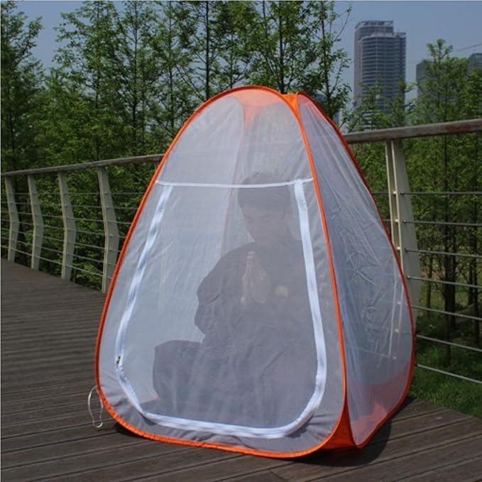 Buddhist Meditation Tent with Mosquito Net Single Person Tent for Outdoor Camping Yoga Meditation Travel Balcony &amp Backyard Free Standing Mesh with Extended Legroom Bug Bivy