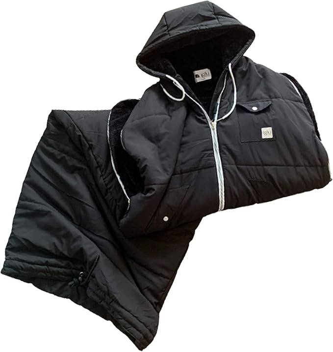 IGLU Outfitters Wearable Sleeping Bag Long Puffer Jacket Stadium Sack Camping Sports Stadiums Poncho Blanket