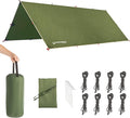 Camping Tarp for Tent or Hammock Rain Fly - 10 x 12 Tarp for Camping Hiking Backpacking or Portable Lightweight Survival Shelter UV Protection and 3000mm Water Resistant by Wakeman Outdoors (Green)