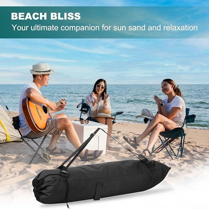 PATIKIL Foldable Camp Chair Replacement Bag Camping Chairs Folding Chair Carry Bag with Adjustable Shoulder Strap for Outdoor Camping Fishing Storage Black