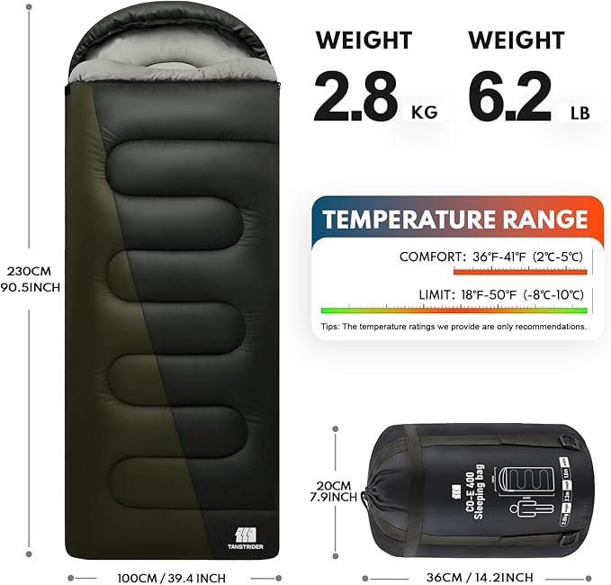 XXL Winter Sleeping Bags for Adults Cold WeatherCamping Sleeping Bag for Kids with Compression Sack4 Season Camping Essentials Gear for HikingTravelingOutdoorBackpackingClimbing