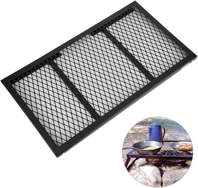 Alomejor Mini Table Coffee Table Side Table Fridge Table Portable Camping Picnic Integrated Storage Grill Rack Iron with Carry Bag for Outdoor Camping