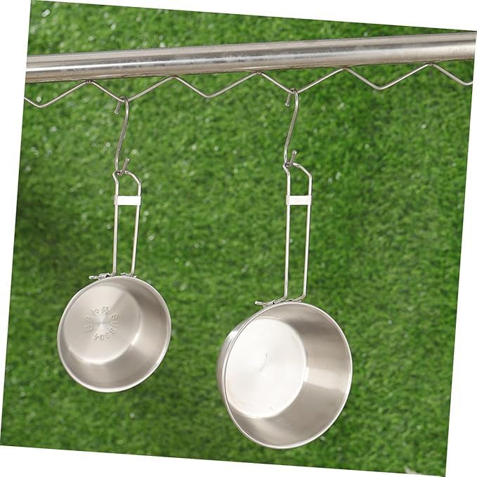 GANAZONO 9pcs Stainless Steel Mixing Bowls Collapsible Camping Bowl Portable Handle Dishwasher Safe