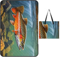 Brook Trout Fly Fishing_79629943 Print Zipper Style Picnic Mat Waterproof &amp Heat-Insulating Foldable Into A Shopping Bag