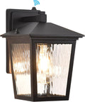 Dusk to Dawn Outdoor Wall Lantern Exterior Wall Sconce Light Fixture with E26 Base Black Waterproof Wall Mount Light Outdoor Lantern for Porch