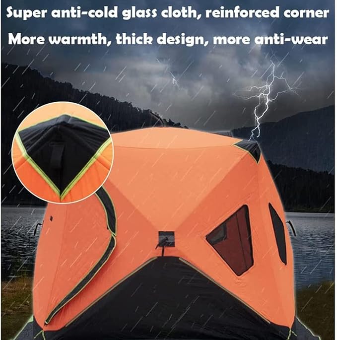 Winter Ice Fishing Tents Camping Tent Shelter Outdoor Warm Tents for Winter Fishing 3-4 Person Winter Fishing Tents