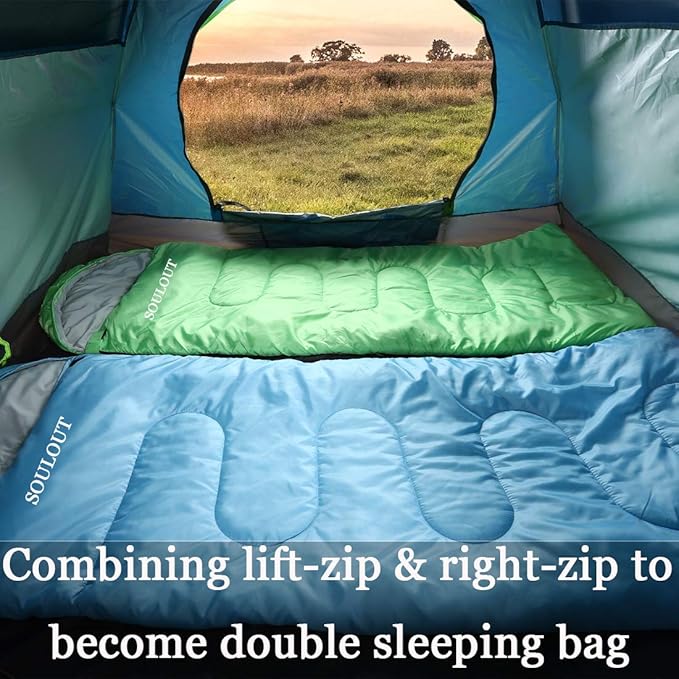 3-4 Season Sleeping Bag for Adults &amp Kids Lightweight Warm Cold Weather Camping Bag with Waterproof Compression Sack – Portable for Hiking Backpacking Traveling &amp Outdoor Adventures