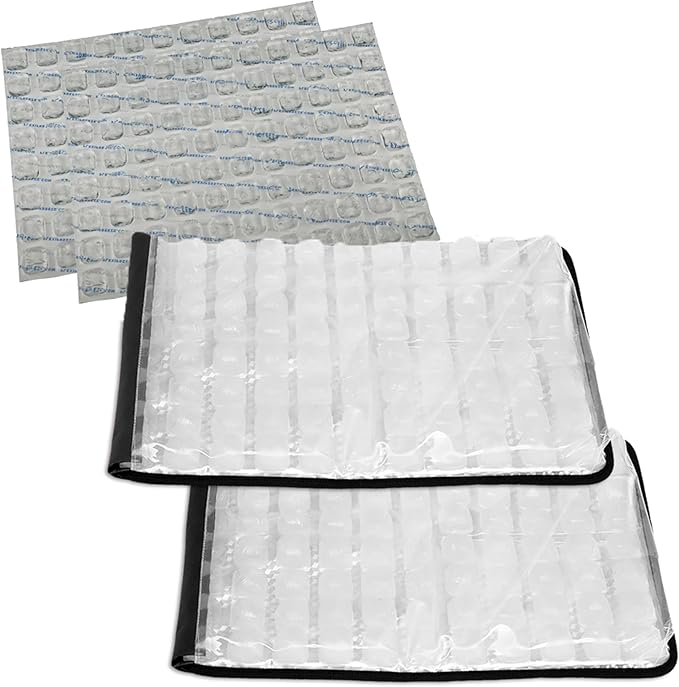 FlexiFreeze Party Mat Food Cooling Serving Platter – Buffet Display Chiller for Meat Cheese Fruit &amp Party Food Trays – Catering Supplies Cold Serving Mat Black 2 Pack (19 x 15)