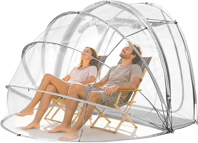 Pop Up Bubble Tent 4 Sizes Portable Clear Dome Weather Proof Garden Tent Waterproof Outdoor Camping Shelter with Vent Window Screen House for PartyBackyardsCampingSports Clear