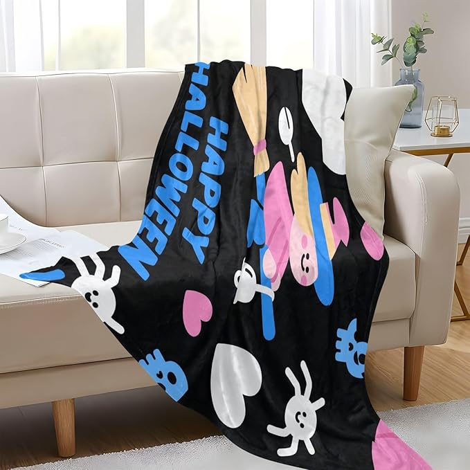 Blankets For Couch Halloween Witch Heart Black Blue Blankets &amp Throws 50'' x 70''