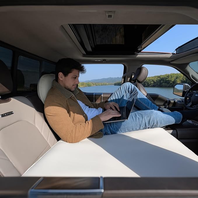 Pickup Cabin Mattress Custom Fit Air Foam Camping Bed Back Seat Inflatable CozyPad with Built-in Pump Portable Cabs Mattress for Chevrolet Silverado