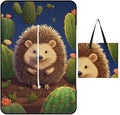 Zipper Hedgehog Cactus Style Picnic Mat Suitable for Travel Camping Park Or Home Use