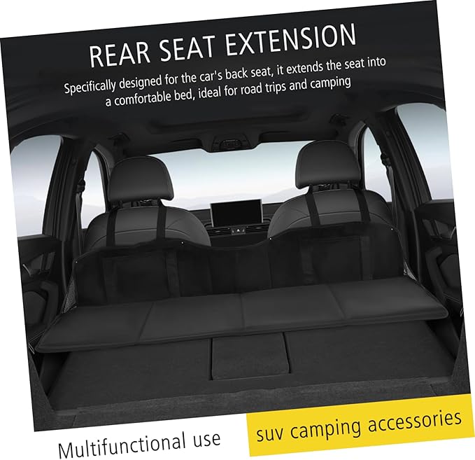 Car Mattress Extension Plate Flocking Back Seat Bed for Suvs Trucks and Compact Cars Removable Washable Cover Non Slip Design for Road Trips and Camping