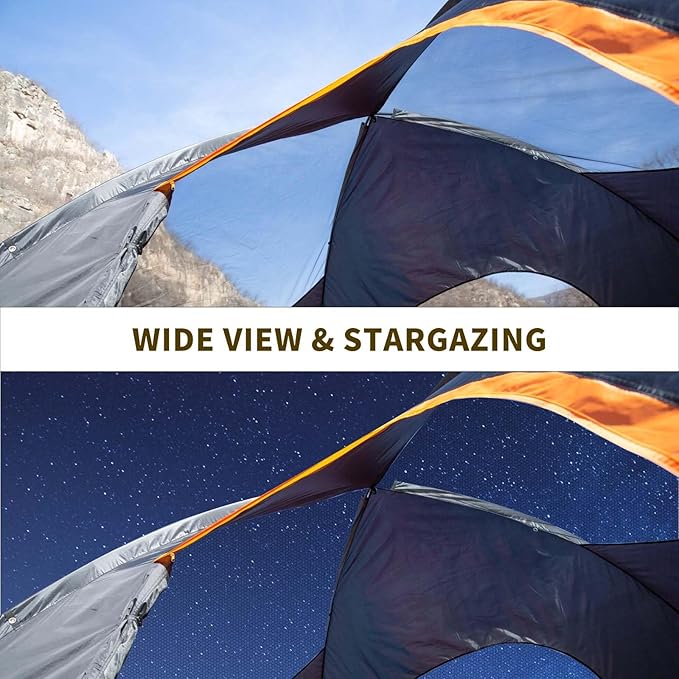 EchoSmile 10/12 Person Camping Tent Waterproof Windproof Tent with Rainfly Easy Set up for Outdoor Family Camping Party