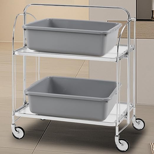 4 Pack Commercial Bus Tub 8 L Small Rectangle Wash Basin Grey
