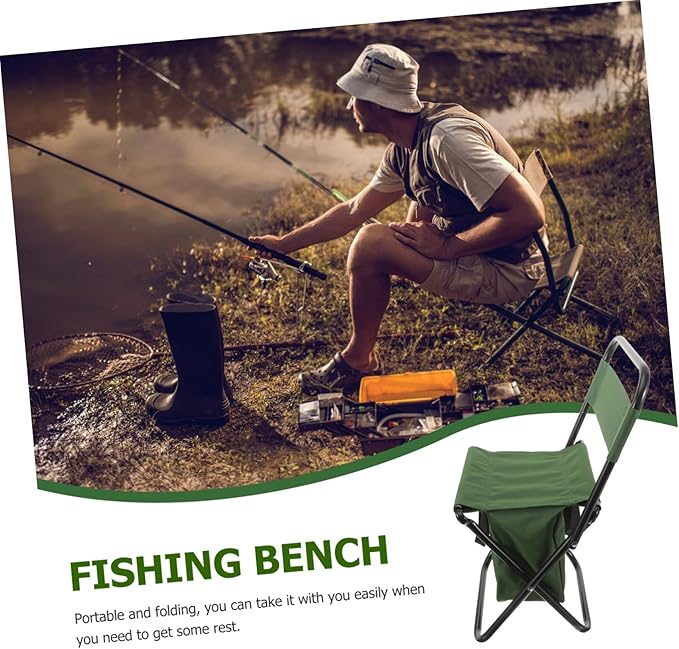 Multi-Functional Portable Folding Chair Backrest for Fishing Camping and Outdoor Use Compact Lightweight Space-Saving Design for and Storage