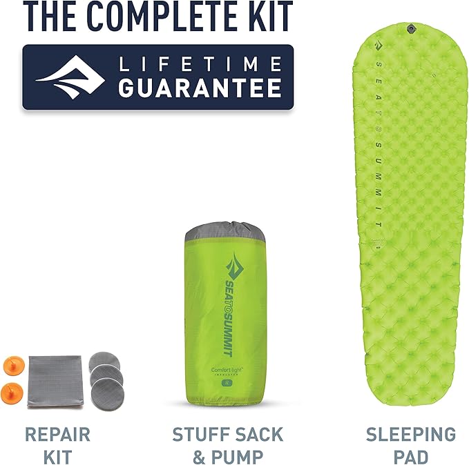 Sea to Summit Comfort Light Insulated Sleeping Pad for Backpacking and Camping Large (79 x 25 x 2.5 inches)