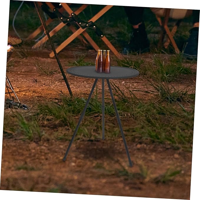 Portable Round Folding Table Lightweight Camping and Picnic Table for Outdoor Use Height Compact Design for Bbqs and Festivals
