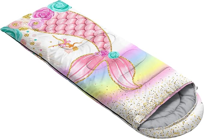 QOOMO Camping Sleeping Bags3 Season Warm &amp Cool WeatherLightweightWaterproof Sleeping Bags for Adults &amp KidsTravelingand OutdoorsCamping Gear Equipment