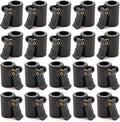 Camping Gear Tent Poles Connector Tent Accessories Light Weight for Outdoor Camping Tent Awning Poles Black 20Pcs