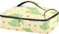 Casserole Carrier Adorable Pattern Cute Crocodiles PrintInsulated Casserole Carrier for Hot or Cold Food Thermal Lunch Tote for Potluck Parties Picnic Beach Fits 9 x 13 Inches Baking Dish