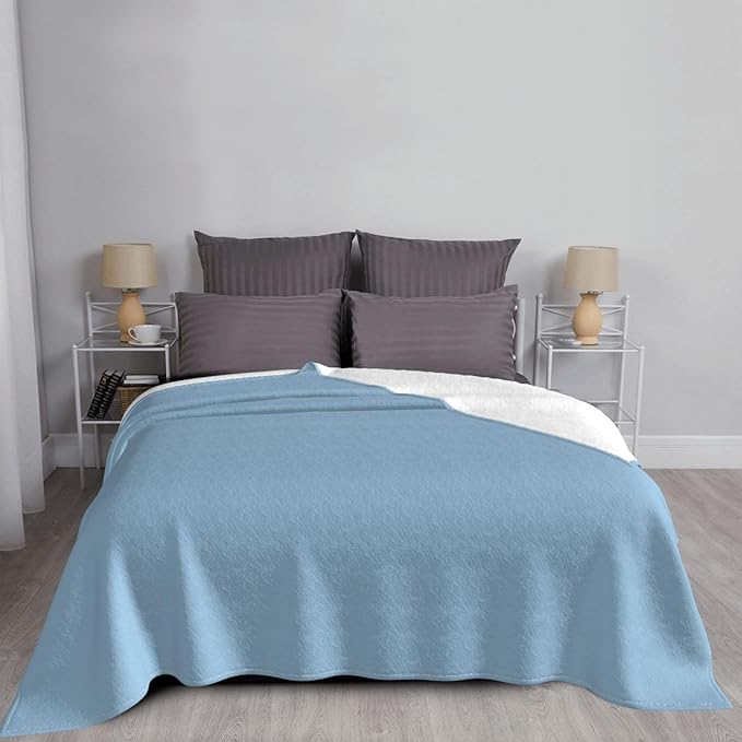 Star Blue Soft Fleece Blanket 60 * 50 inch Soft Sofa Blanket Suitable for Sofa Camping Travel Night Cover Blanket