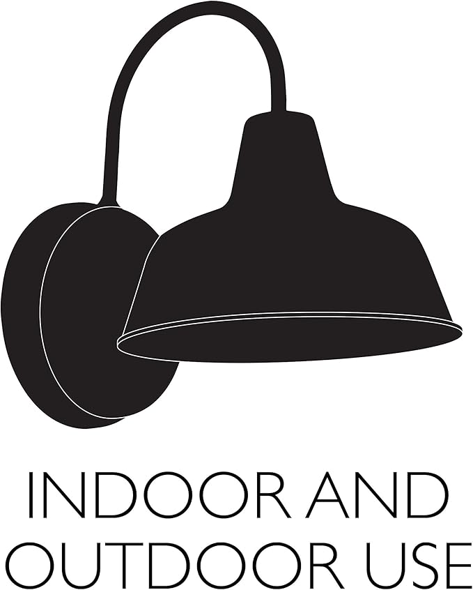 Design House Mason Farmhouse Gooseneck Barn Light Outdoor Exterior Porch or Patio Wall Light Fixture Oil Rubbed Bronze 10 Inch Diameter 1-Pack 579375