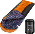Flannel Sleeping Bag Lightweight Portable Waterproof 3-4 Seasons Warm Cold Weather Sleeping Bag for Adults &amp Kids - Indoor &amp Outdoor: Camping Backpacking Hiking