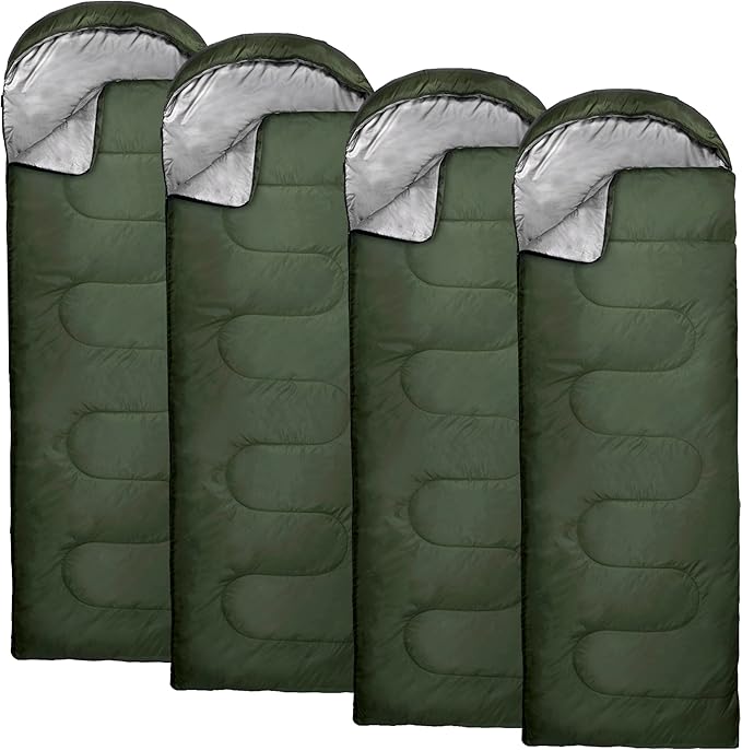 10 Pack Sleeping Bags for Adults Cold Weather Bulk for Homeless People 4 Seasons Warm or Cold Lightweight Indoor Outdoor Backpacking Camping