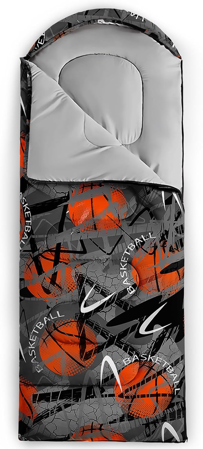 Axolotl Colorful Cats 3 Season Sleeping Bag for Kids Girls Teens - Warm and Cool Weather Pet Animal Theme Waterproof Lightweight for Traveling Outdoors Camping Equipment