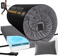 Sleeping Pad3-inch Thick Memory Foam Camping MattressPortable Roll-Up Mat for Car/Tent/Floor/Cot/TravelComfortable Pad for Guests Sleepover