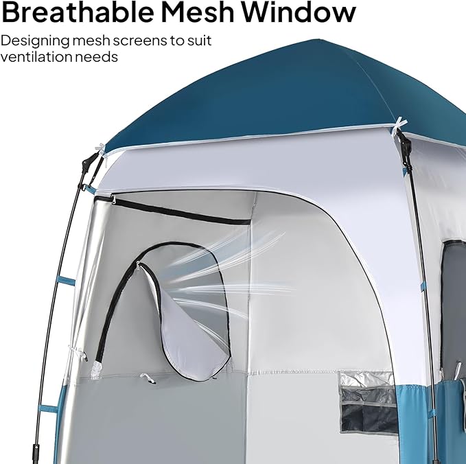VINGLI 6.8FT Shower Tent Large Instant Pop Up Shelter with Mesh Floor &amp Carrying Bag Privacy Changing Room Tent for Toilet Camping Dressing Lightweight &amp Sturdy Easy Set Up