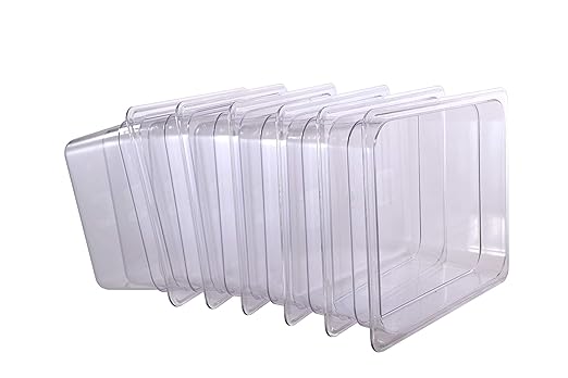 6-Pack 6-Inch Deep Clear Polycarbonate Food Pans - Half Size Commercial Hotel Pans (12.8 x 10.4) 9.4 Qt Capacity NSF Certified for Restaurants Hotels &amp Catering