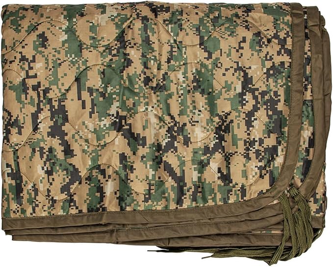 FOX OUTDOOR PRODUCTS Ripstop Poncho Liner | Lightweight Portable Quilted with Fiberfill Insulation