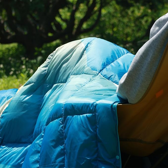 Down Camping BlanketWarm Puffy Lightweight Down Camp Blanket Outdoor Travel Quilt for SleepStadium Hiking 700 Fill Power Water Resistant