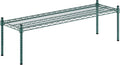 14 x 48 x 14 Green Epoxy Wire Storage Shelf Dunnage Rack Commercial 1 Tier Small Shelf