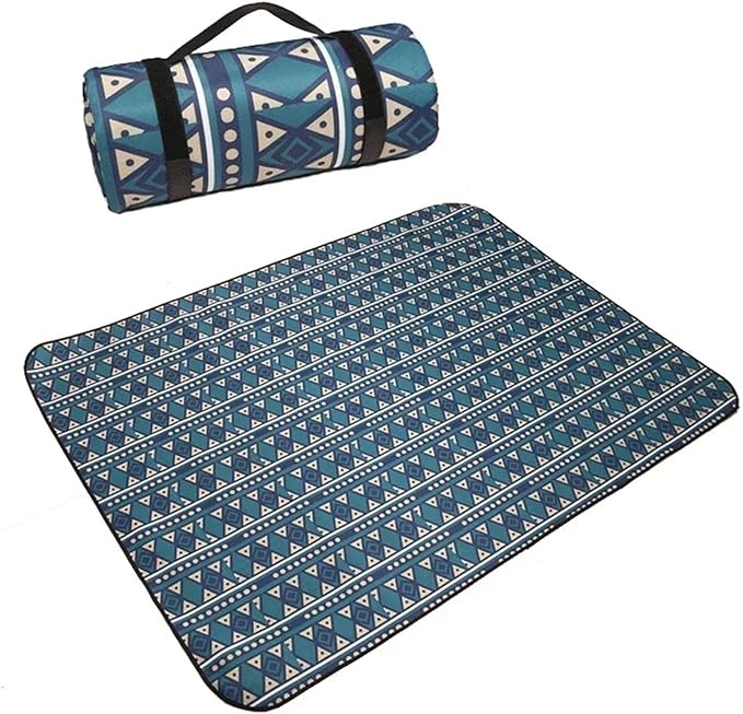Picnic Camping BlanketBeach Blanket Outdoor Camping Mat Thickened Picnic Soft Cloth Beach Mat Portable Rainproof Beach Composite Process Sleeping Pad (Brown 1 x 1 cm (Square))