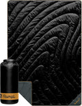 Rumpl Original Puffy Blanket - Warm Water-Resistant Camping Blanket with 100% Recycled Synthetic Insulation 52x75 Original Puffy V2 Black