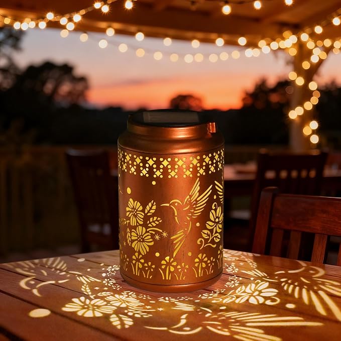 Hummingbird Solar Lights Outdoor Waterproof - Birthday Gifts for Women Mom Grandma Mothers Day Gifts Hanging Solar Lights for Yard Patio Porch Garden Decor