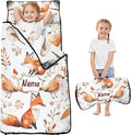 Toddler Sleeping Bag with Blanket &amp Pillow – Personalized Roll-Up Nap Mat with Custom Name for Kids