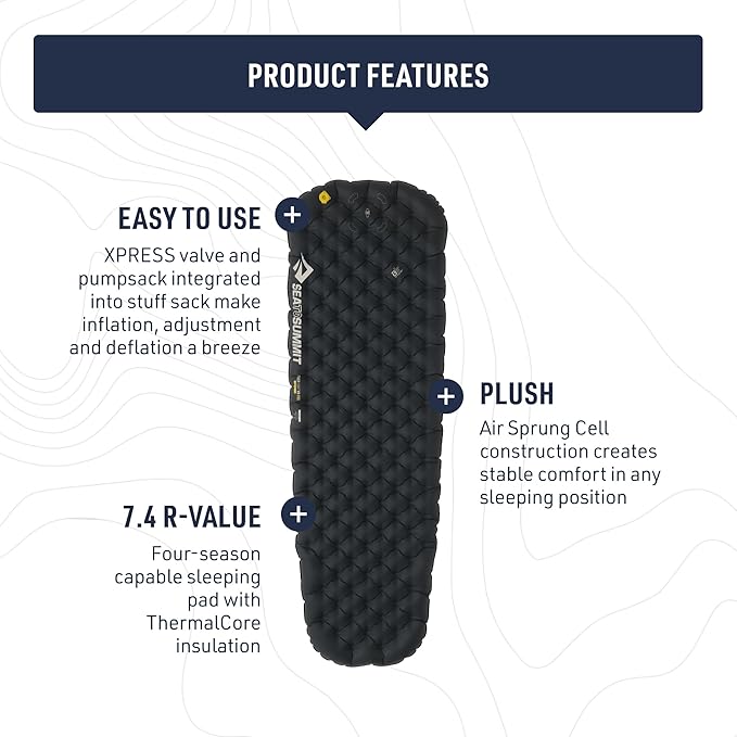 Sea to Summit Ether Light XR Pro Insulated Sleeping Pad Rectangular - Regular (72 x 25 x 4 inches)