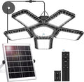 Solar Shed Light Indoor Outdoor Upgrade Large 267LED Solar Powered Motion Sensor Pendant Light Works Day &amp Night Solar Indoor Light with 2 Lighting Modes + Timer &amp Remote for Shed Gazebo Gar
