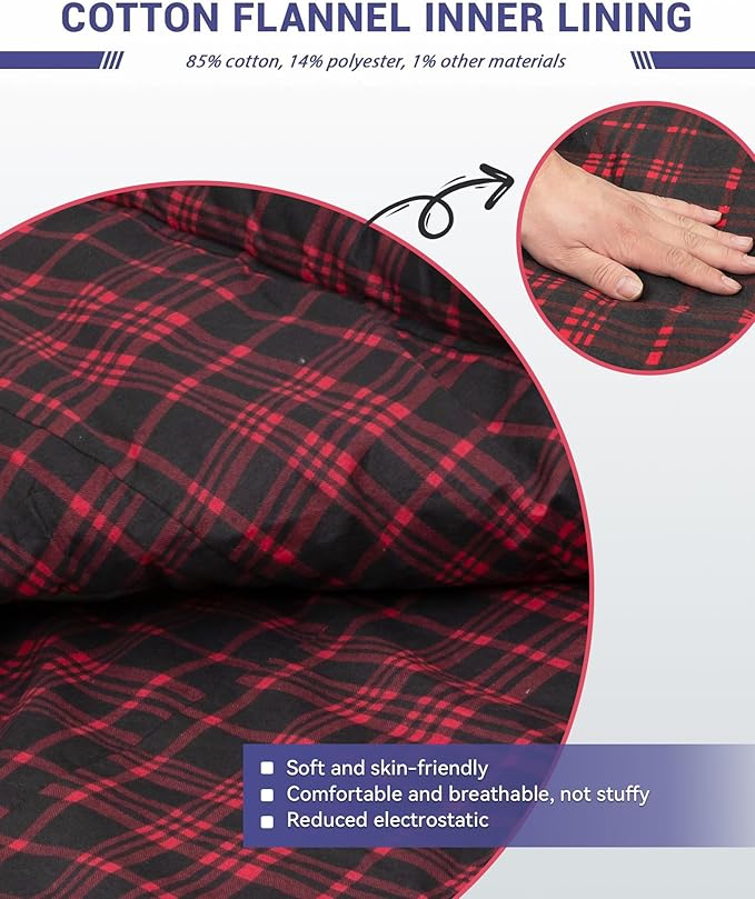 KingCamp Sleeping Bag for Adults Cold Weather &amp Warm Extra Wide Big &amp Tall XL Portable Waterproof Flannel Sleeping Bags Essentials Gear Accessories for Camping Backpacking Hiking Indoor &amp