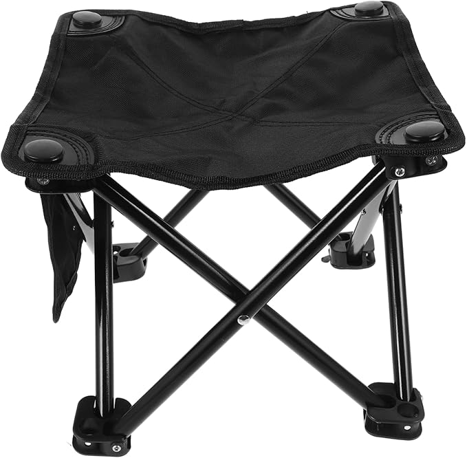 LIFKOME Lightweight Portable Folding Stool Oxford Fabric Camping Chair Hand Grip