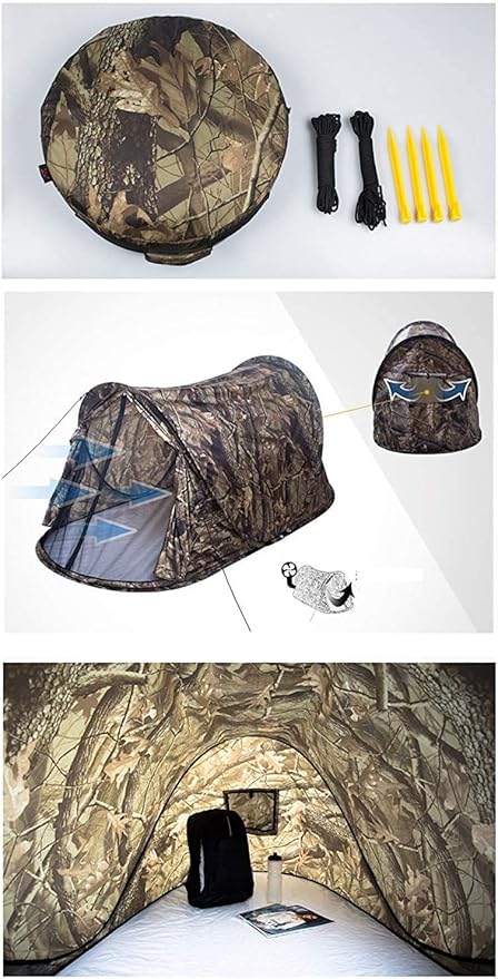 Outdoor Portable Automatic Pop Up Rectangular Camouflage Hiking Camping Fishing Tent Ultralight Waterproof Tent for 2 Person