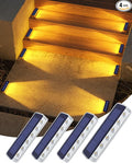 Solar Step Lights for Outside4 Pack Solar Stair Lights Outdoor WaterproofWarm White Deck Light Solar Powered Waterproof for StepsStairsWalkwaySidewalkPatioPathway