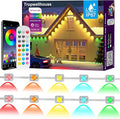 Permanent Outdoor Lights for House 50ft RGB Smart LED Eave Lights with APP &amp Remote Control IP67 Waterproof for Outdoor Decorations Including Halloween Christmas and Daily Lighting