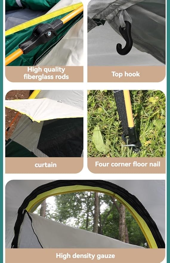 Camping Tent - Automatic Quick Open Windproof Easy Setup for Outdoor Beach Hiking Traveling